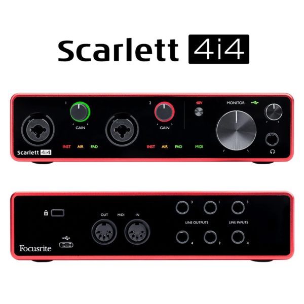 Interfaz de Audio USB Focusrite Scarlett 4i4 3rd Gen 1