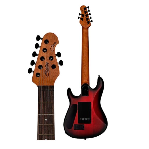 Guitarra Eléctrica Sterling by Music Man Jason Richardson Cutlass Signature 7 Dark Scarlet Burst Satin 2