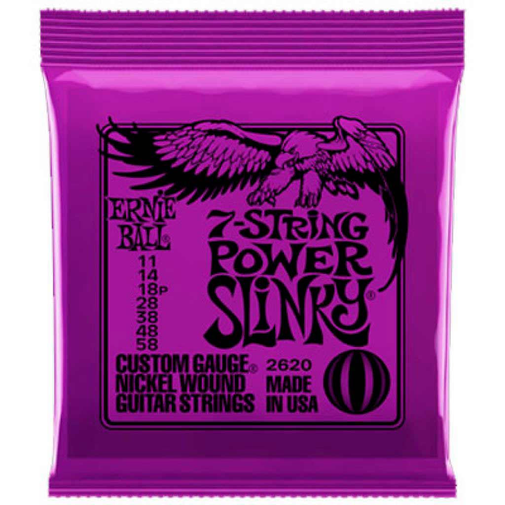 Ernie Ball 2620 Power Slinky 11-58 (7-cuerdas) 1 Ernie Ball 2620 Power Slinky 11-58 (7-cuerdas)