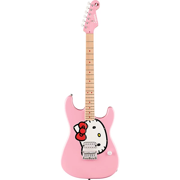 Guitarra Eléctrica Squier Hello Kitty Stratocaster - ManeImport