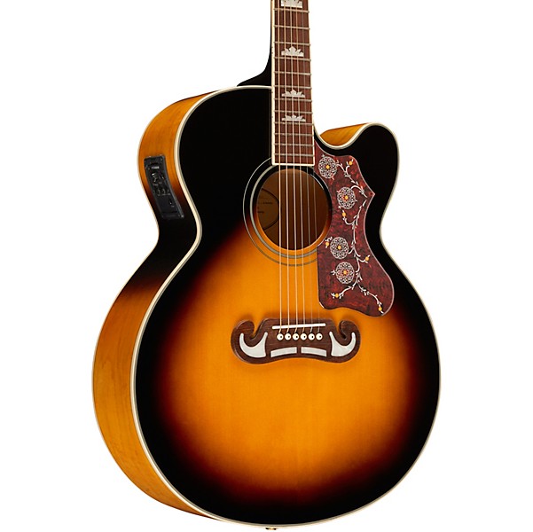 Guitarra Electroacústica Epiphone J-200 Studio Vintage Sunburst